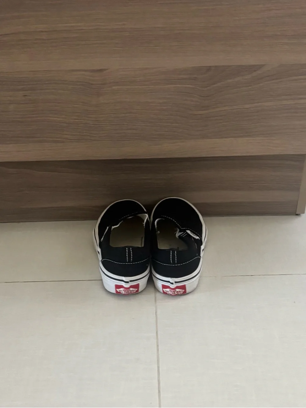 Vans Kids Black & White Slip-On Sneakers